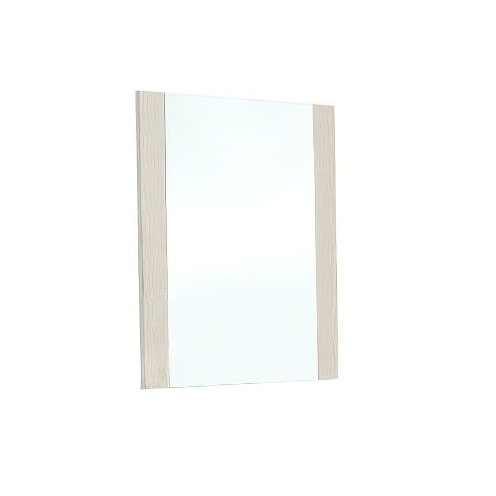 Beige Wood Framed Mounted Dresser Mirror - 41-inch