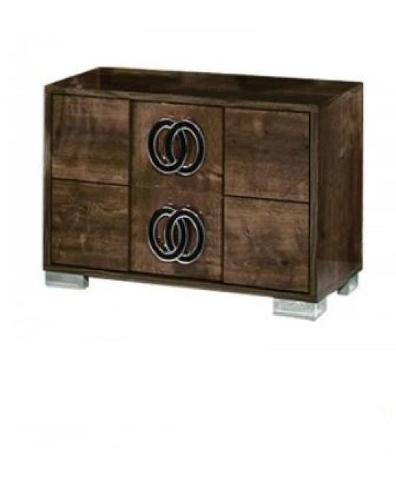 Walnut Wood Nightstand - 20-inch