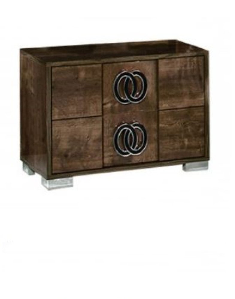 Walnut Wood Nightstand - 20-inch