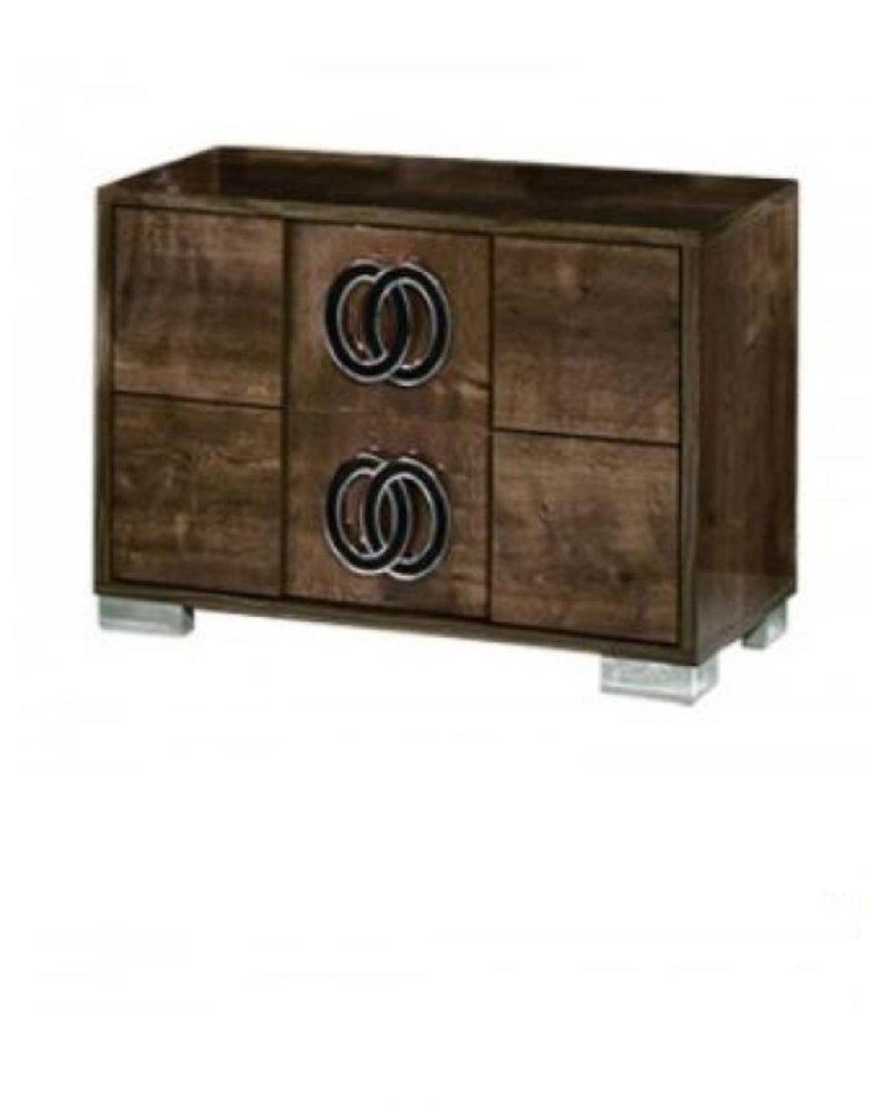 Walnut Wood Nightstand - 20-inch