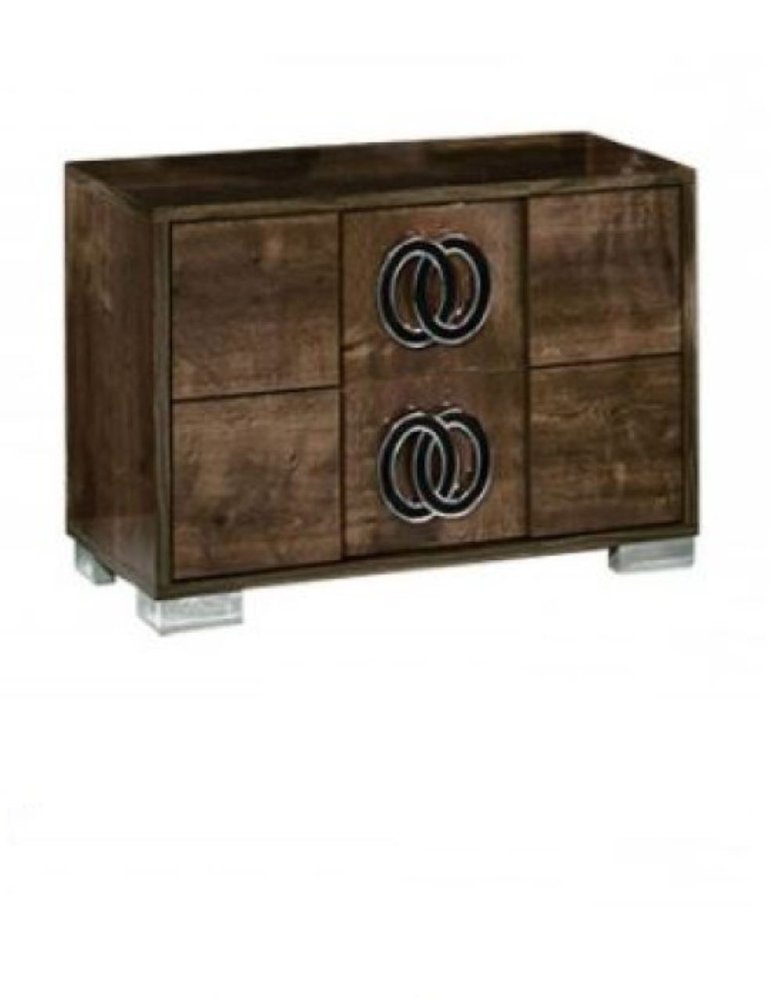 Walnut Wood Nightstand - 20-inch