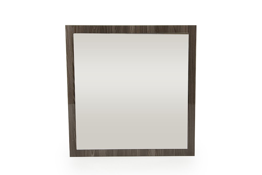 Gray Square Wood Framed Accent Mirror - 41-inch