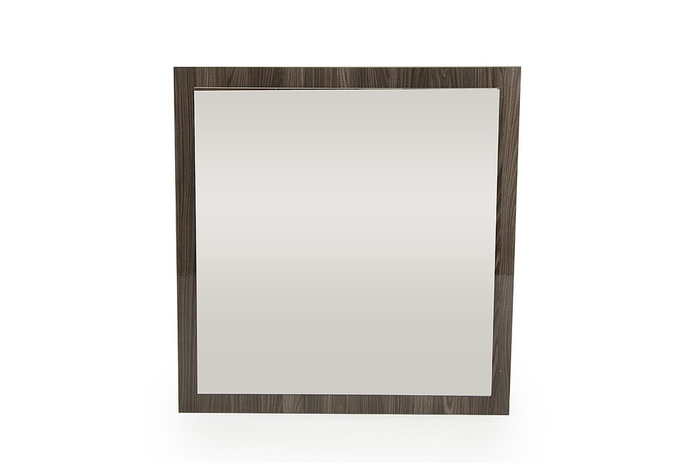 Gray Square Wood Framed Accent Mirror - 41-inch