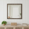 Gray Square Wood Framed Accent Mirror - 41-inch