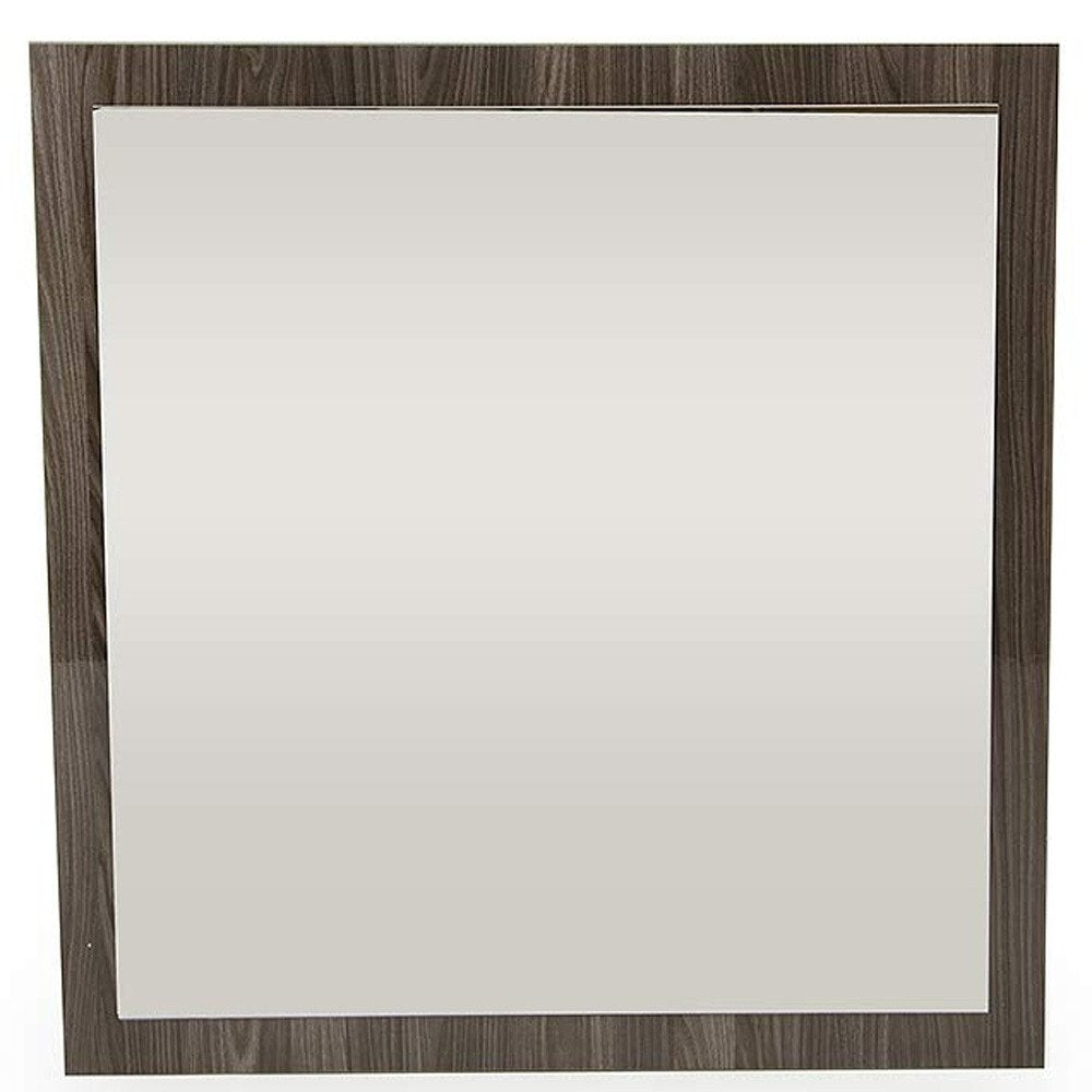 Gray Square Framed Mounted Accent Mirror - 41-inch