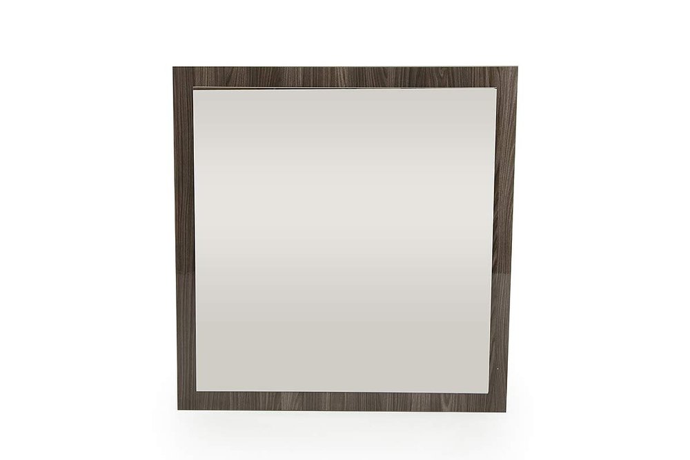 Gray Square Framed Mounted Accent Mirror - 41-inch