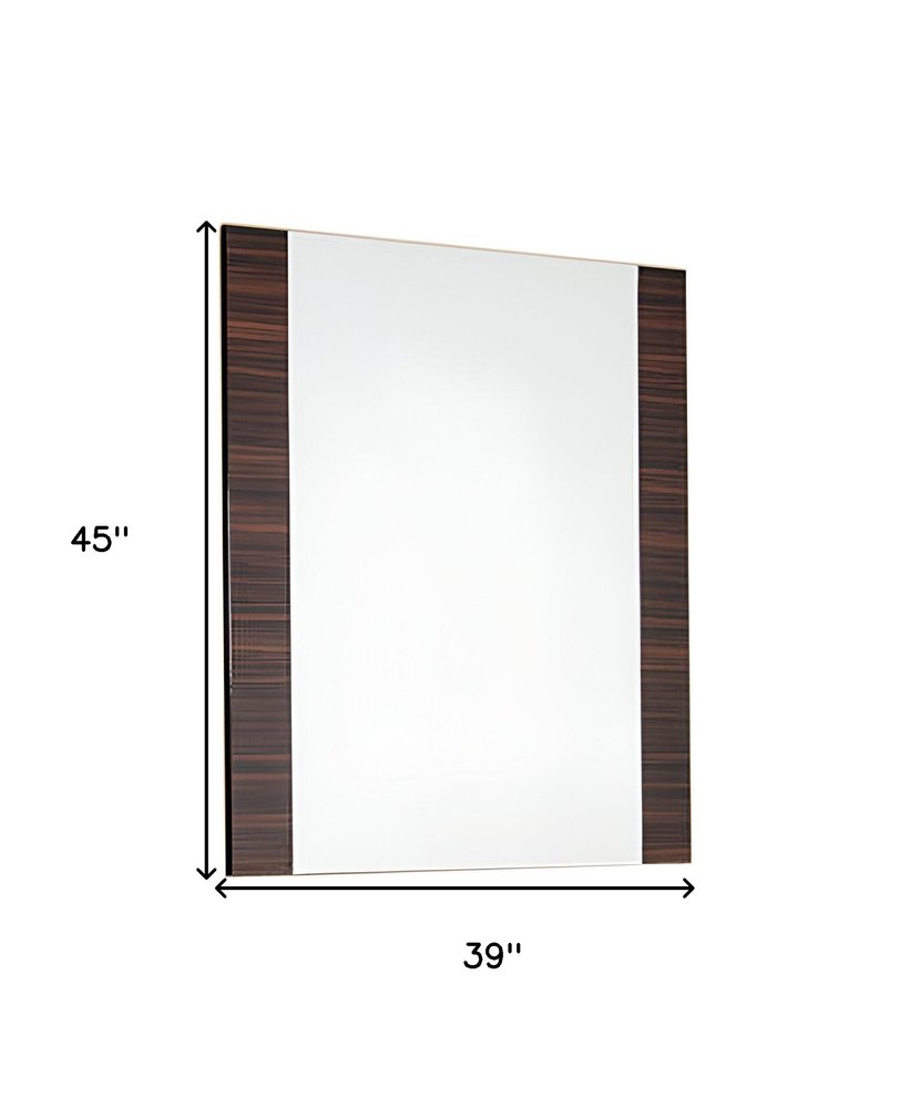 Ebony Wood Framed Accent Mirror - 45-inch