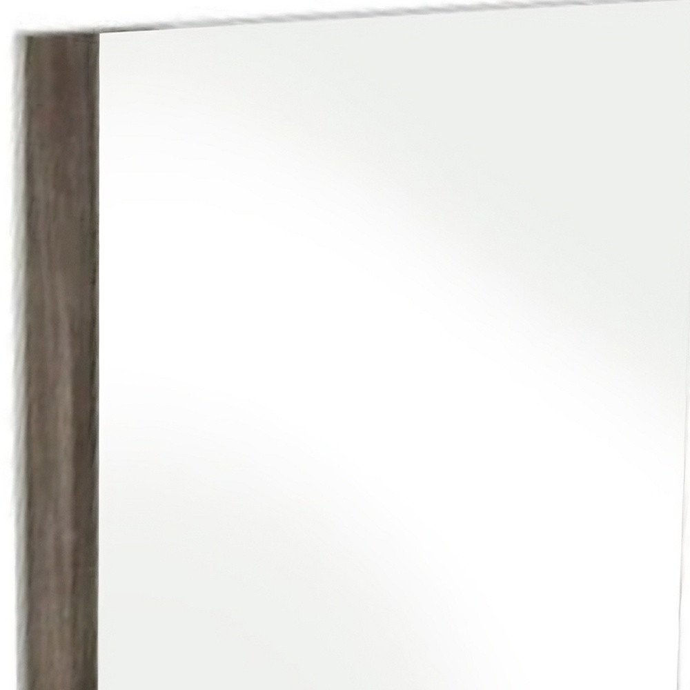 Ebony Wood Framed Mounted Dresser Mirror - 41-inch