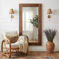 Brown Framed Leaning Full Length Hanging Mirror - 79-inch