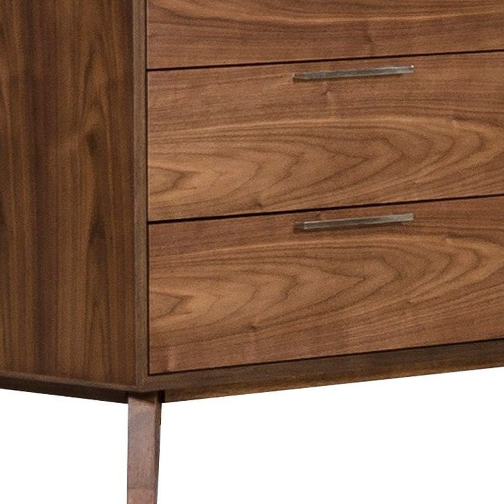 Brown Wood Six Drawer Double Dresser - 51-inch