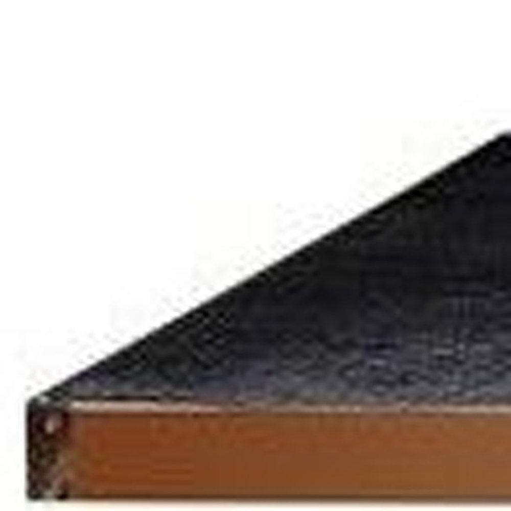 Black and Gold Wood Pedestal Base Dining Table - 95-inch