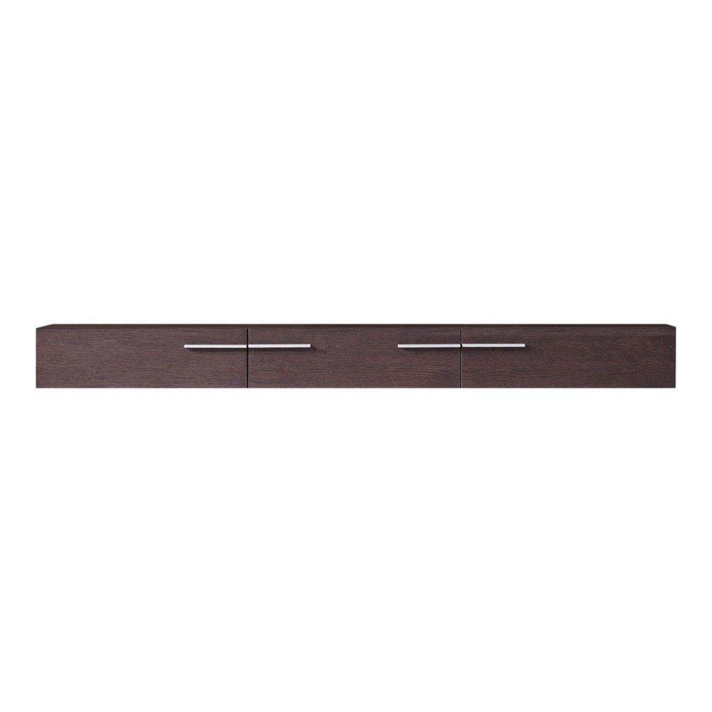 Brown Solid Wood Sideboard with Glass Doors - 59-inch