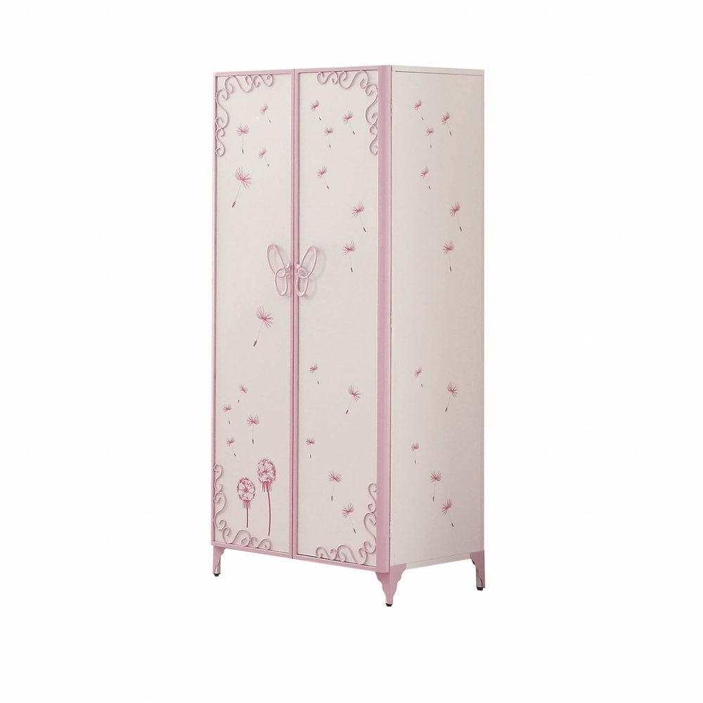 Purple and White Metal Dresser - 32-inch