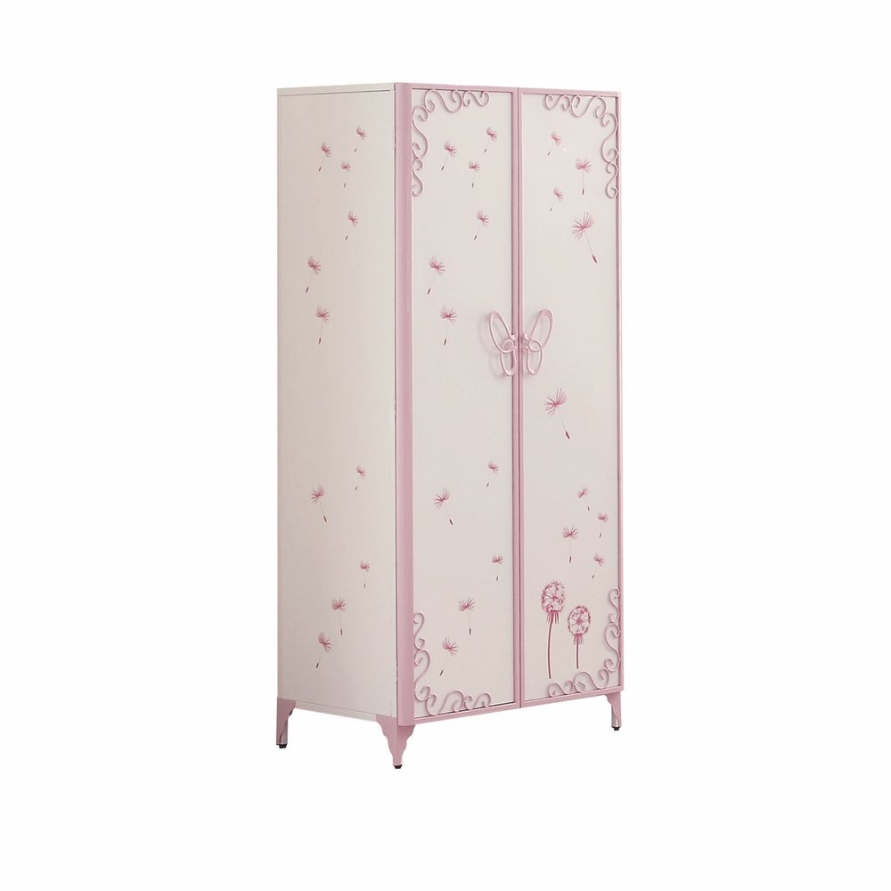 Purple and White Metal Dresser - 32-inch