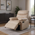 Light Brown Microfiber Manual Recliner - 35-inch