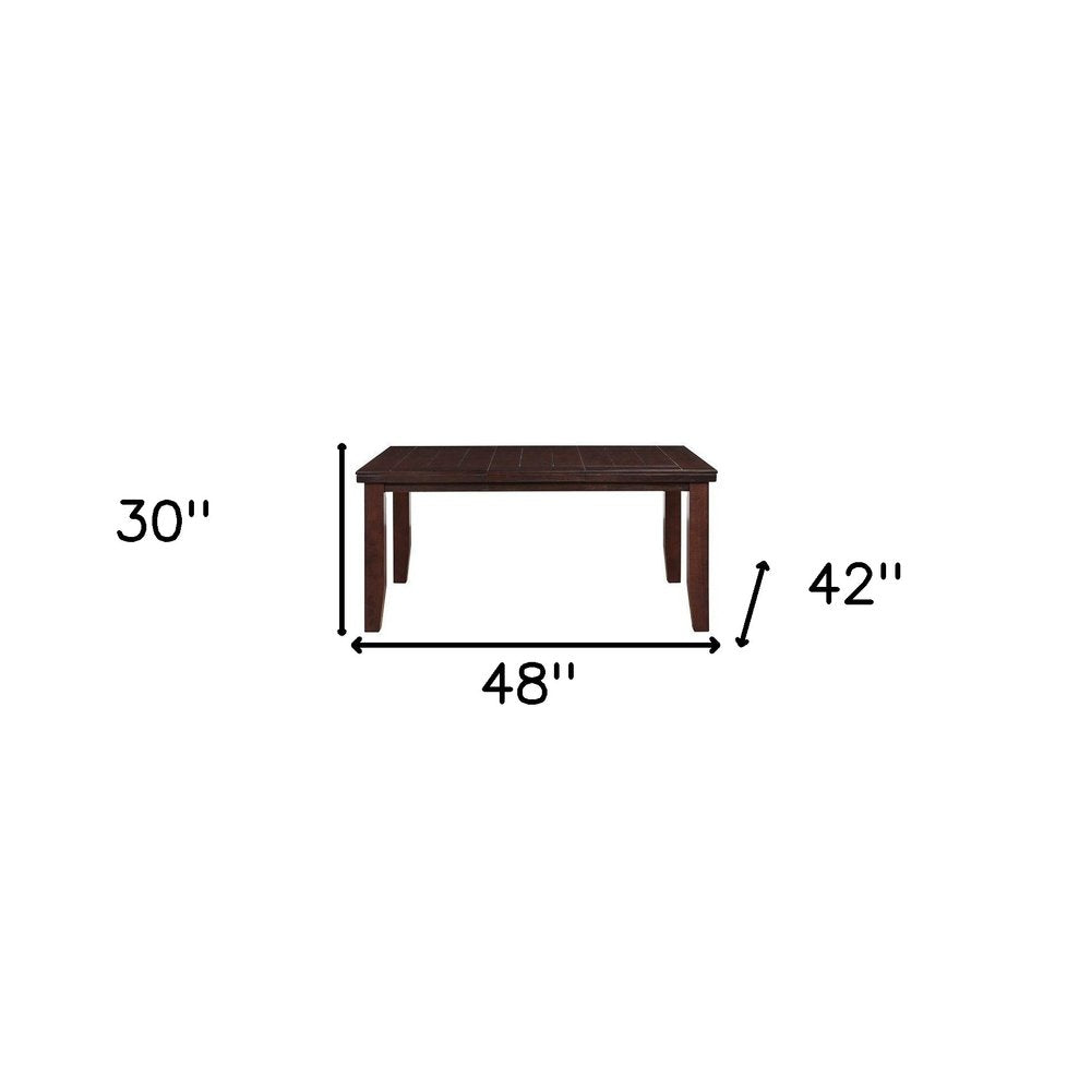 Dark Brown Solid Manufactured Wood Dining Table - 48-inch