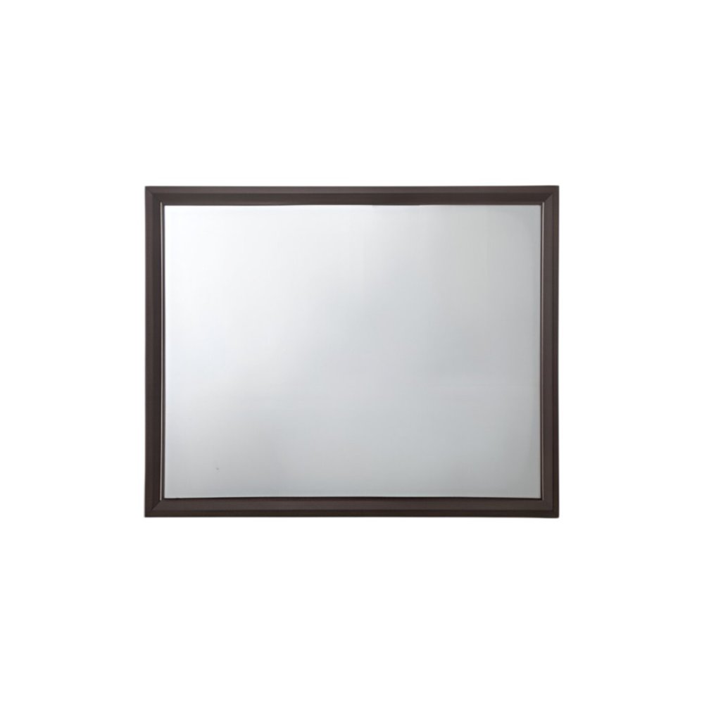 Espresso Wood Mounted Dresser Mirror - 35-inch