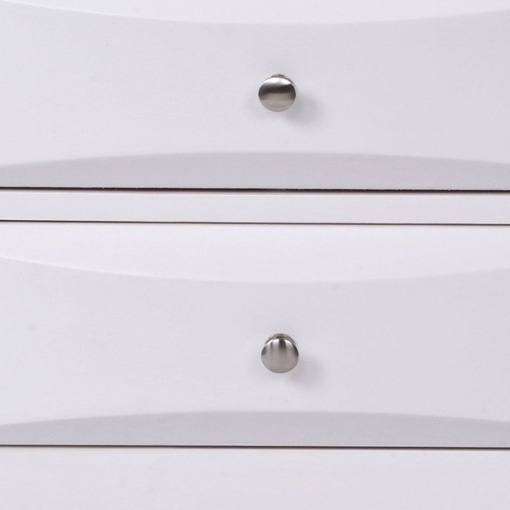 Espresso Three Drawers Solid Wood Nightstand - 25-inch