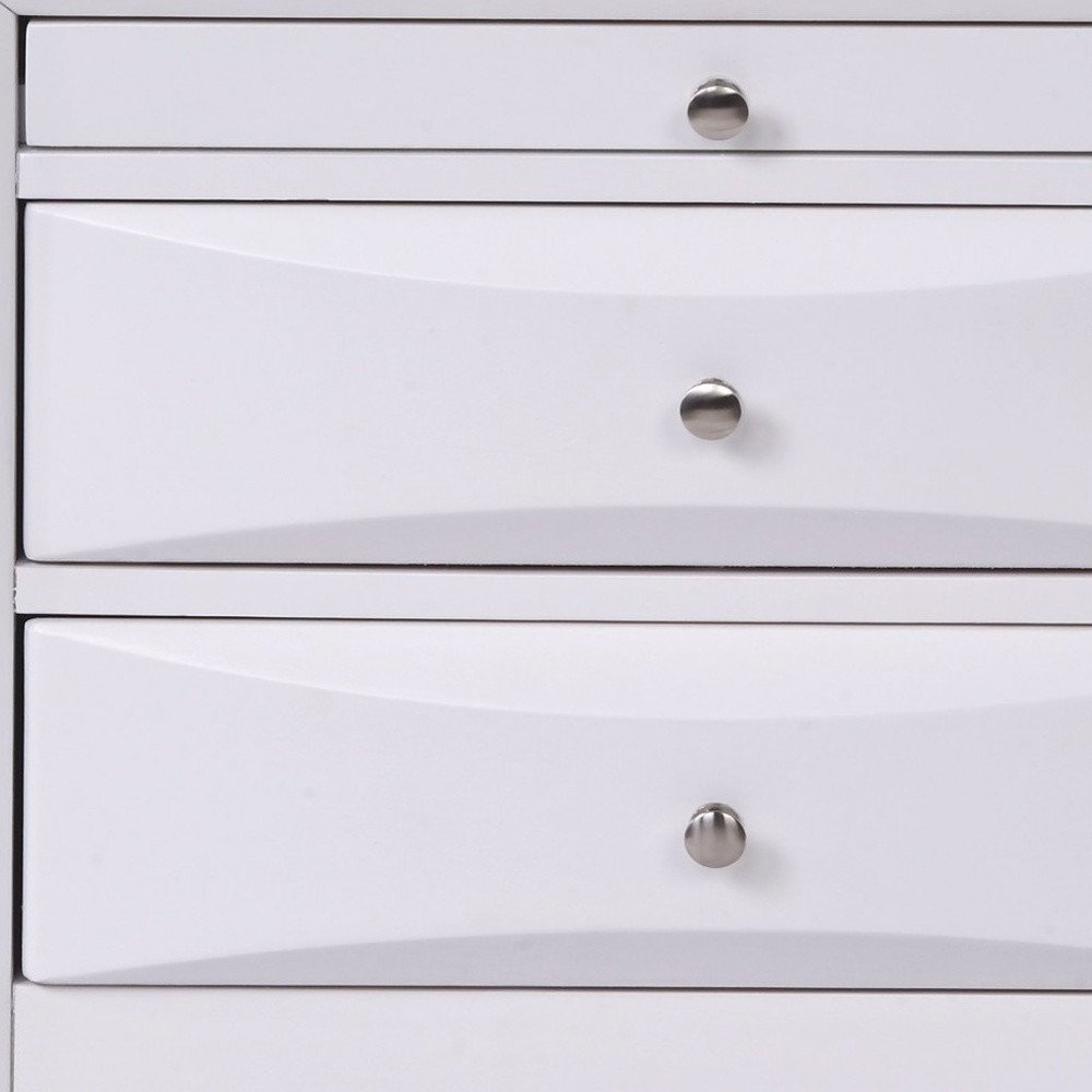 Espresso Three Drawers Solid Wood Nightstand - 25-inch