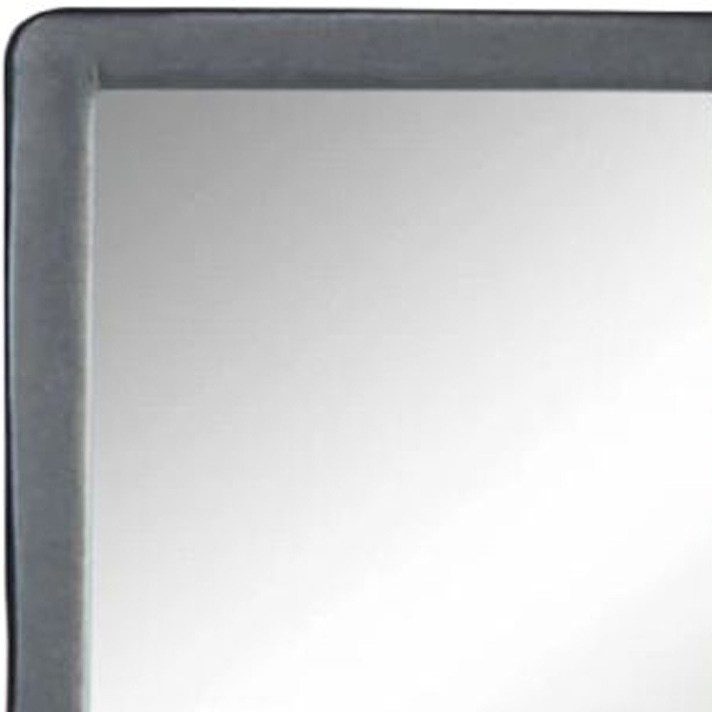 Light Gray Framed Mirror - 36-inch