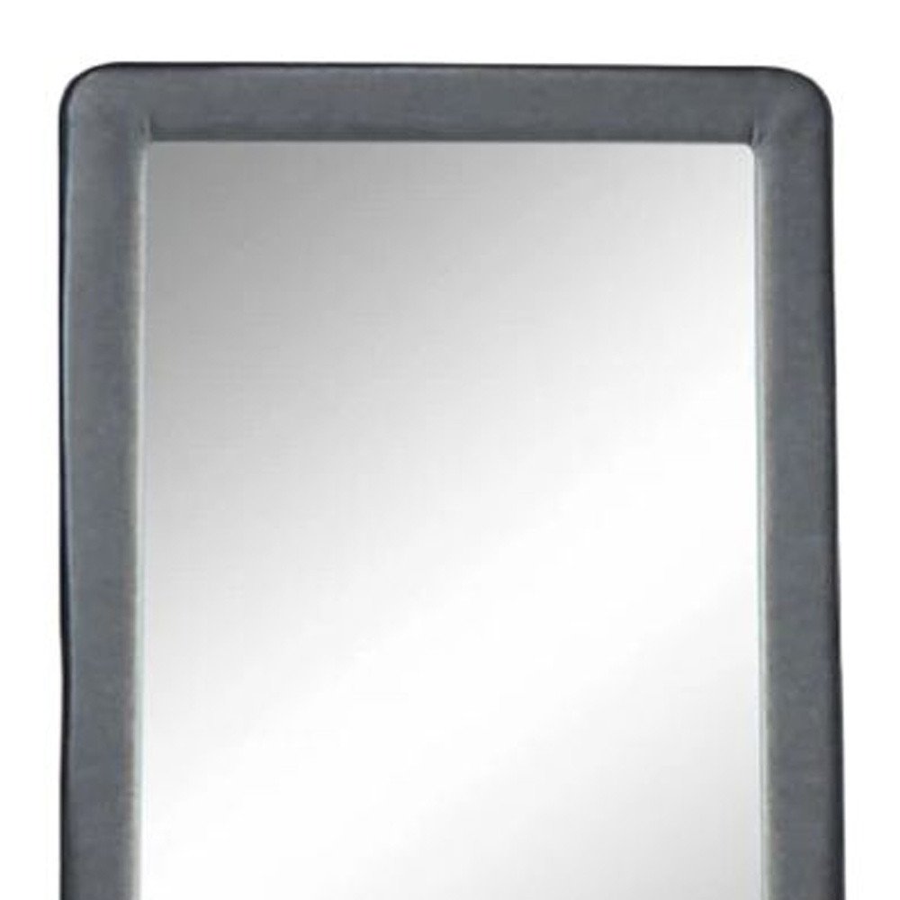 Light Gray Framed Mirror - 36-inch