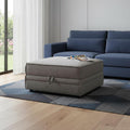 Gray Velvet Storage Ottoman - 30-inch Ottomans