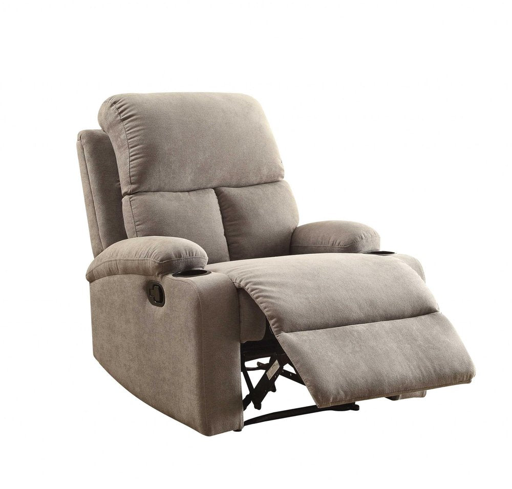 Gray Linen Recliner - 32-inch
