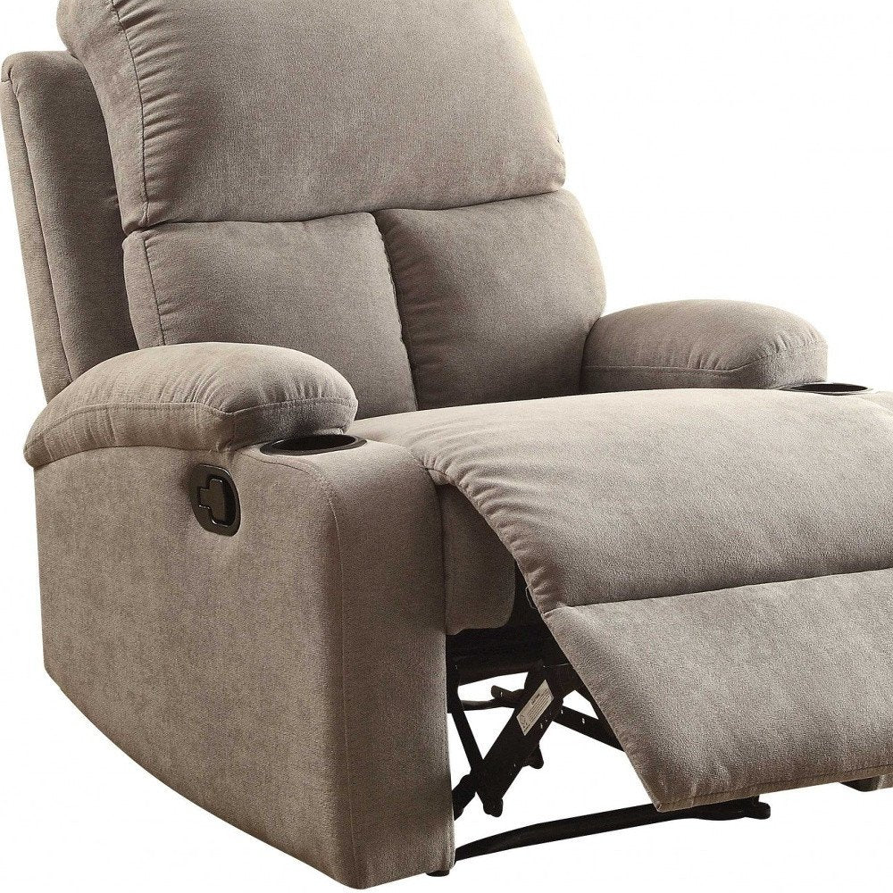 Gray Linen Recliner - 32-inch
