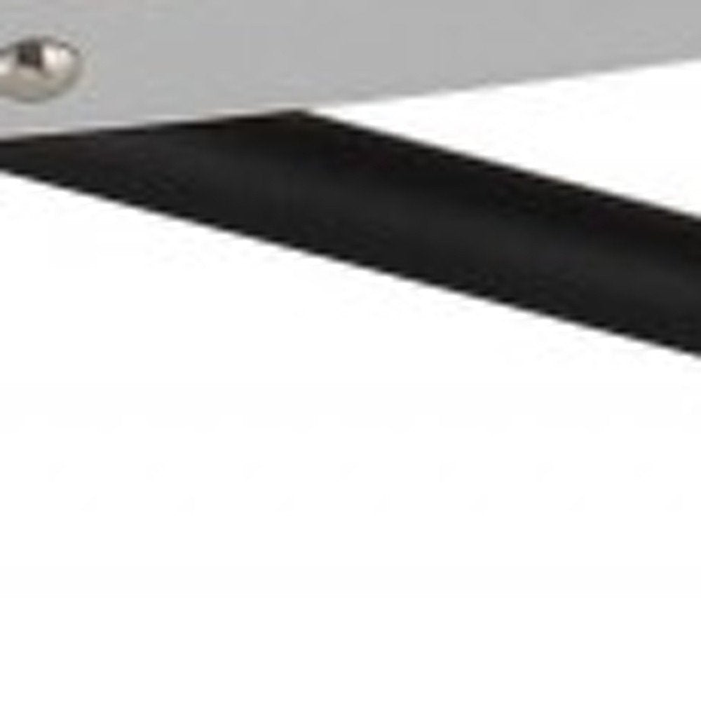 Gray and Black Wood and Iron Oval Coffee Table - 46-inch