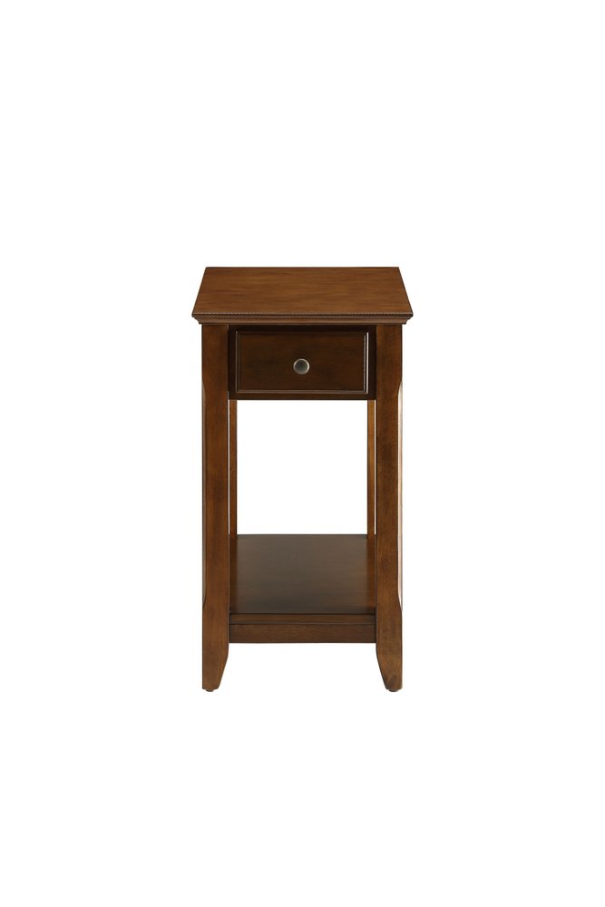 Brown Solid Wood End Table - 23-inch