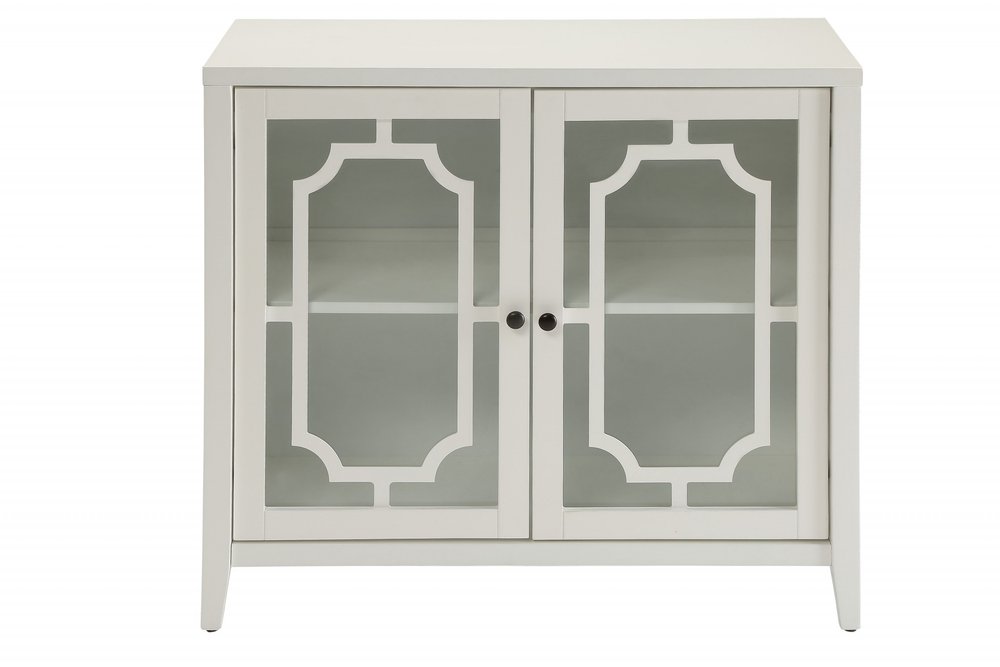 Black Sideboard with Two Glass Doors - 34-inch