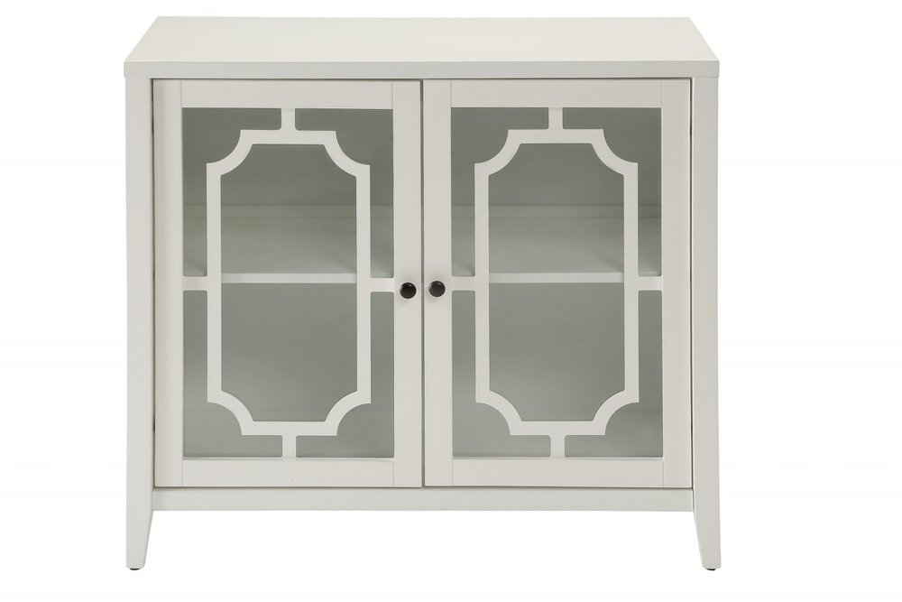 Black Sideboard with Two Glass Doors - 34-inch