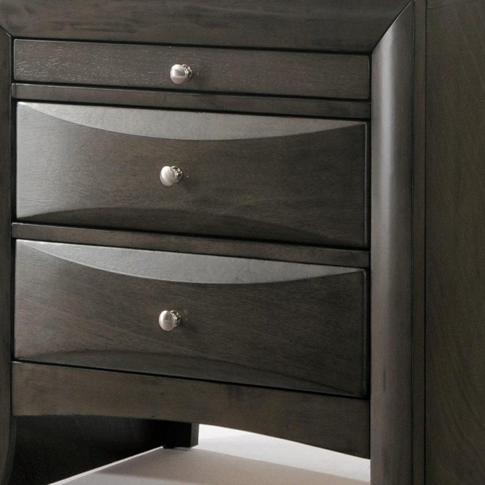 Solid Wood Two Drawer Nightstand - 25-inch
