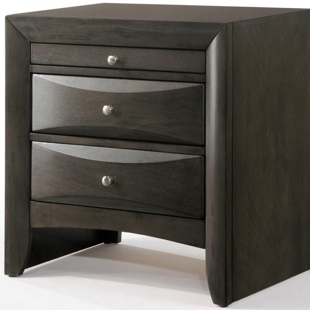 Solid Wood Two Drawer Nightstand - 25-inch