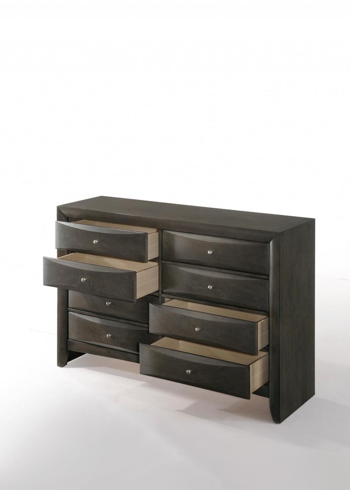 Gray Solid Wood Standard Dresser/chest - 59-inch