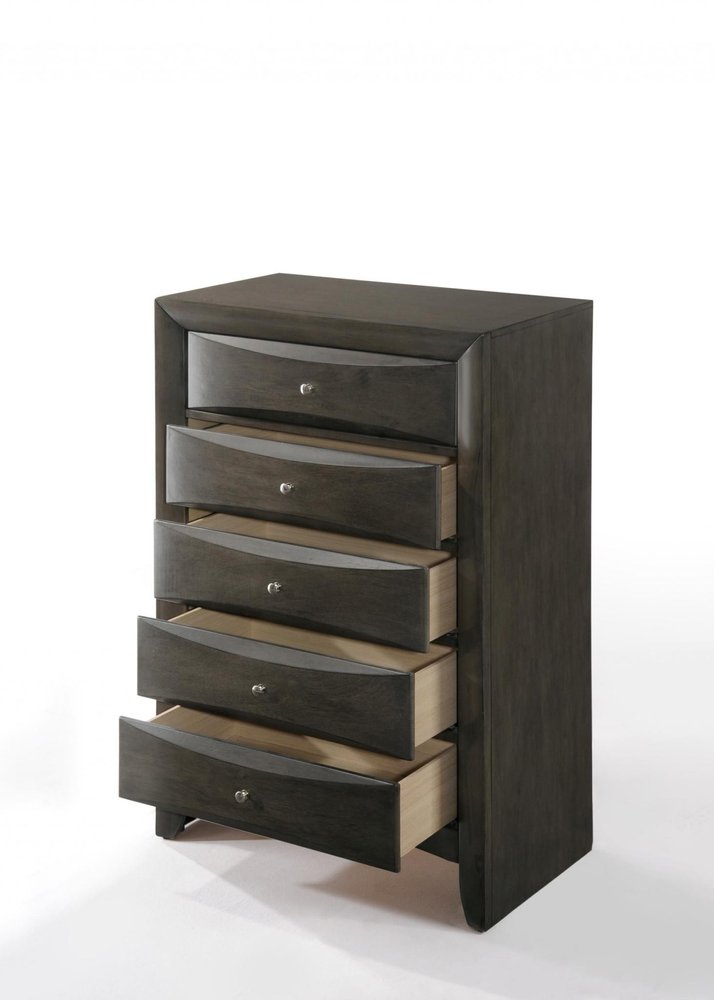 Gray Solid Wood Standard Dresser/chest - 59-inch