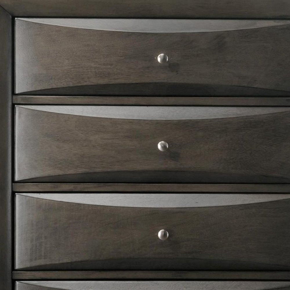 Gray Solid Wood Standard Dresser/chest - 59-inch