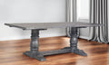 Light Gray and Gray Solid Wood Trestle Base Dining Table - 88-inch