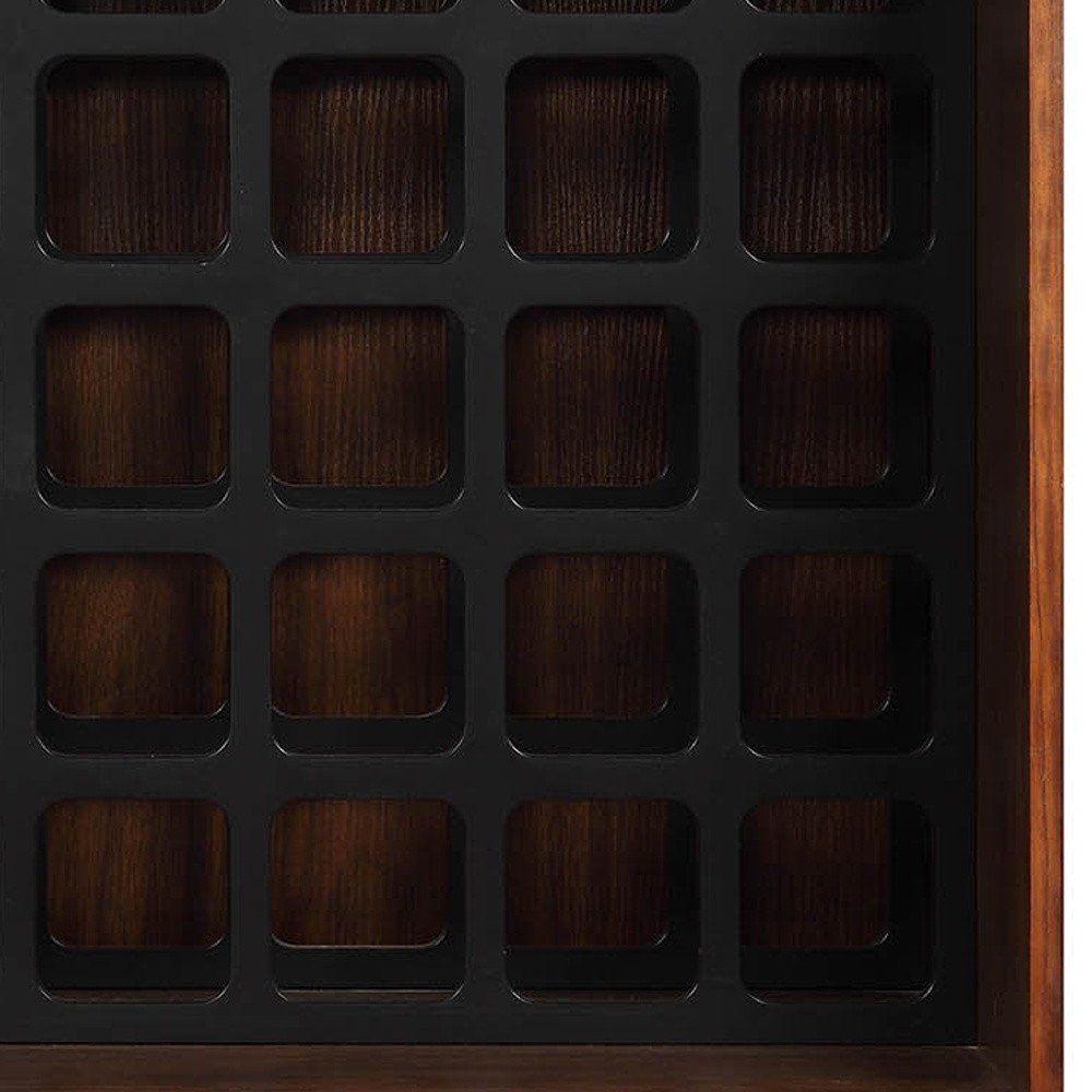 Brown and Black Wood Bar Cabinet with Three Drawers - 52-inch