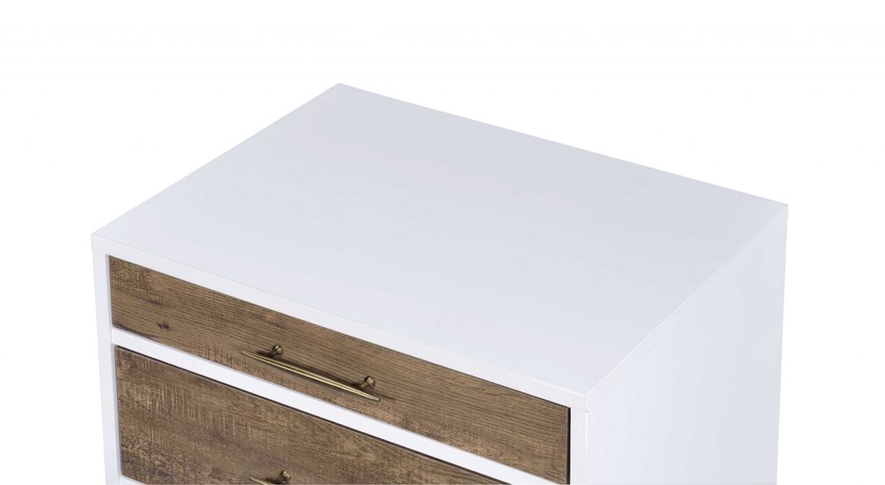 Brown Three Drawers Nightstand - 21-inch