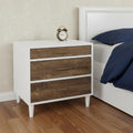 Brown Three Drawers Nightstand - 21-inch