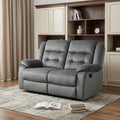 Gray Microfiber Manual Reclining Loveseat - 60-inch