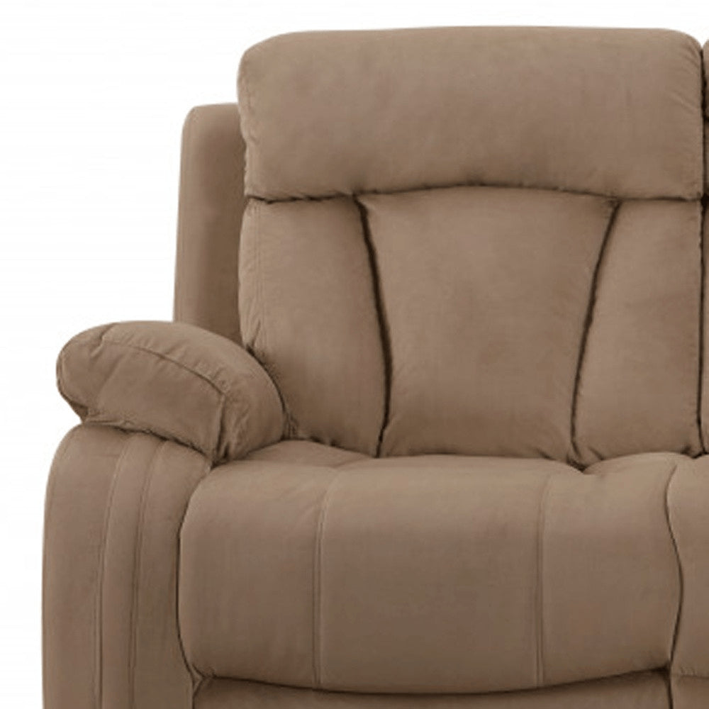 Modern Beige Fabric Sofa - 40-inch