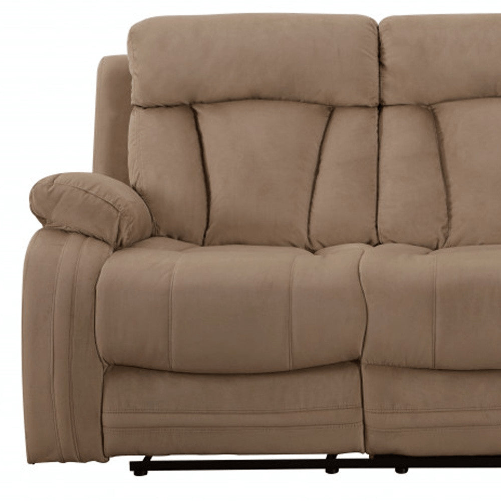 Modern Beige Fabric Sofa - 40-inch