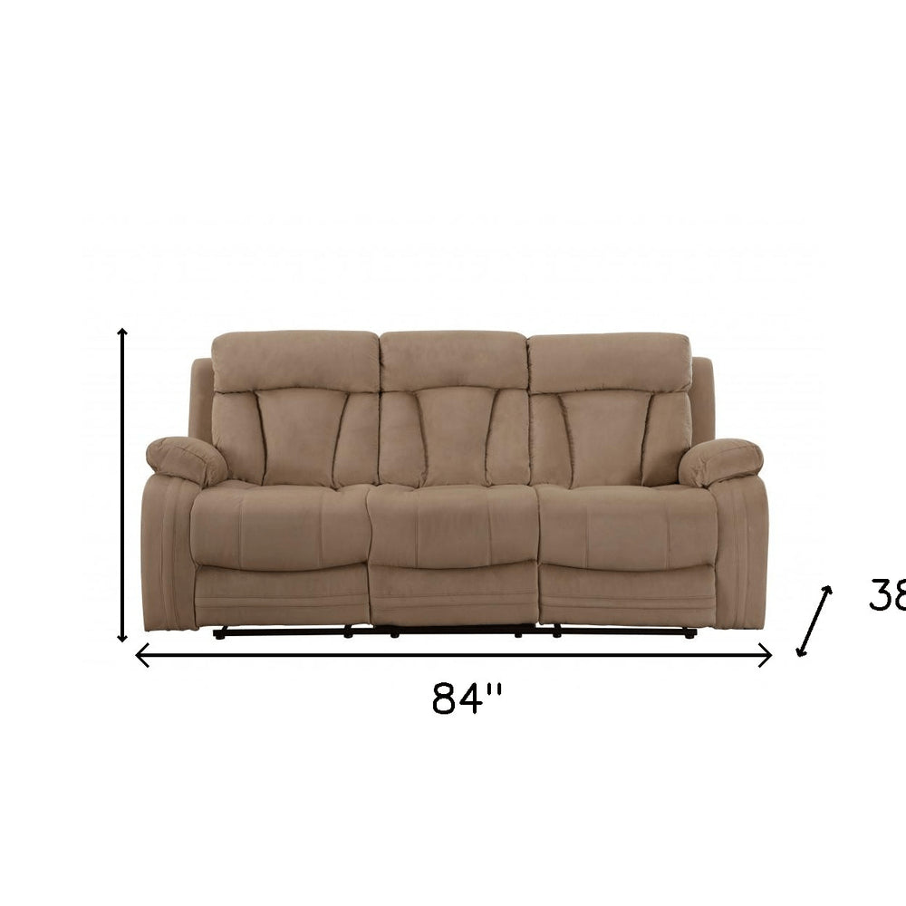 Modern Beige Fabric Sofa - 40-inch