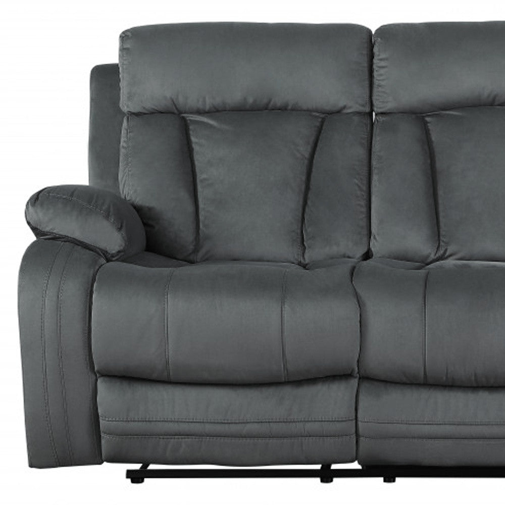Modern Grey Fabric Sofa - 40-inch