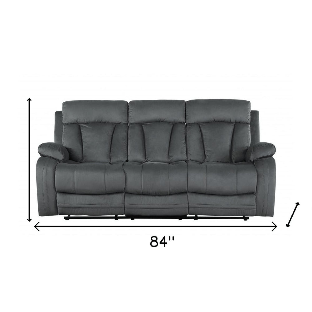 Modern Grey Fabric Sofa - 40-inch