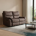Dark Brown Microfiber Manual Reclining Love Seat - 63-inch