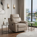 Beige Fascinating Leather Reclining Chair - 41-inch