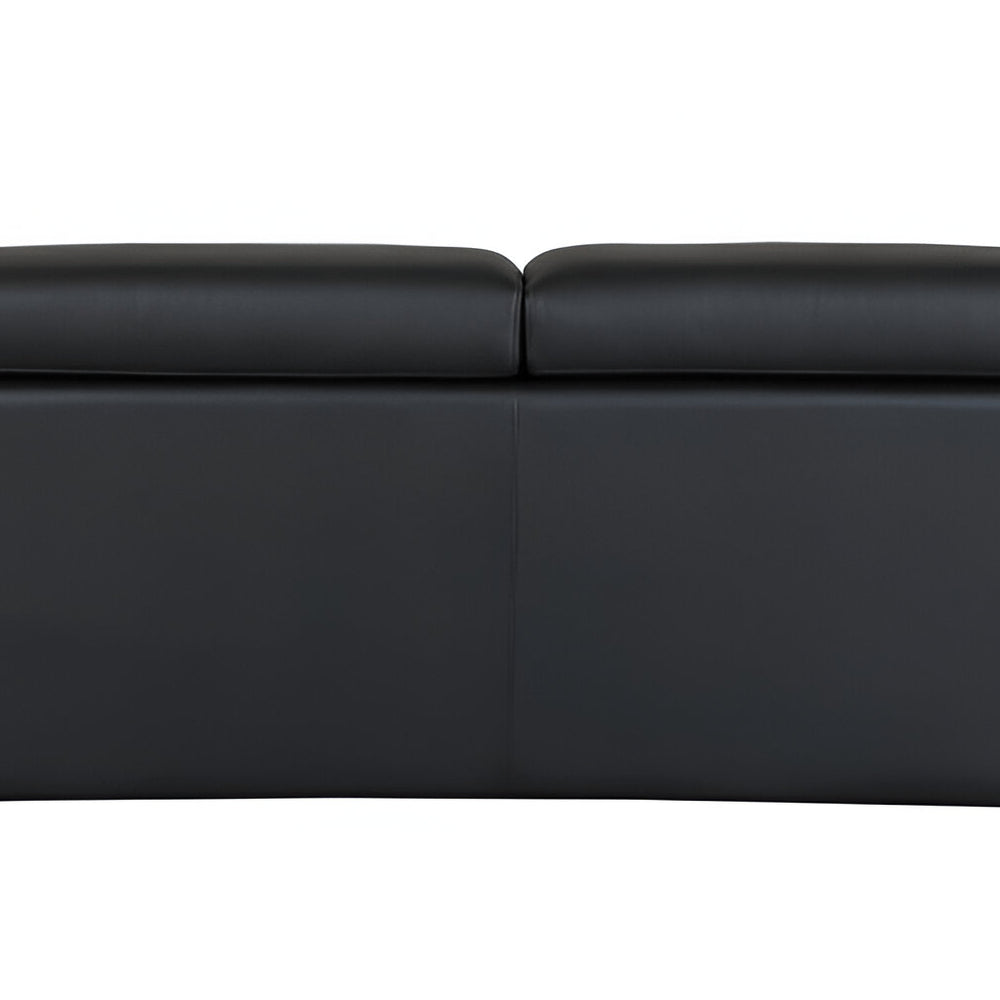 Camel Italian Leather Sofa with Silver Legs - 89-inch